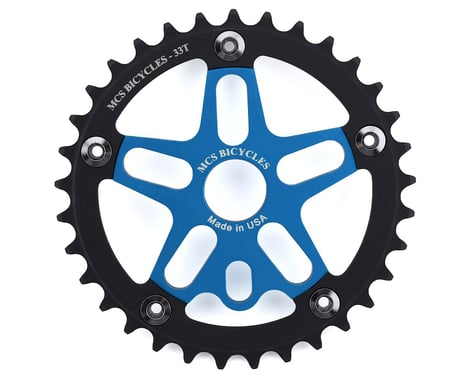 MCS Alloy Spider & Chainring Combo (Blue/Black) (33T)